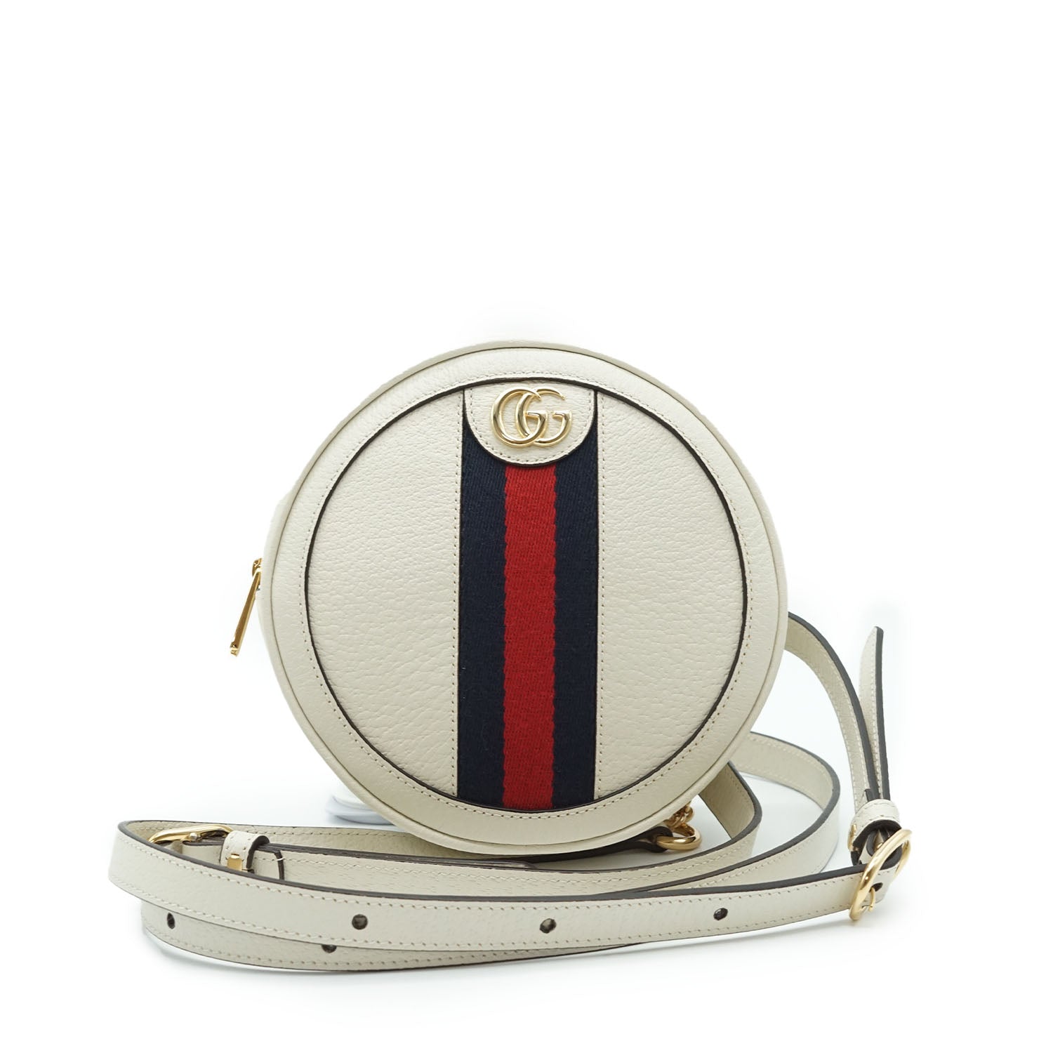 Ophidia GG White Mini Supreme Rounded Backpack