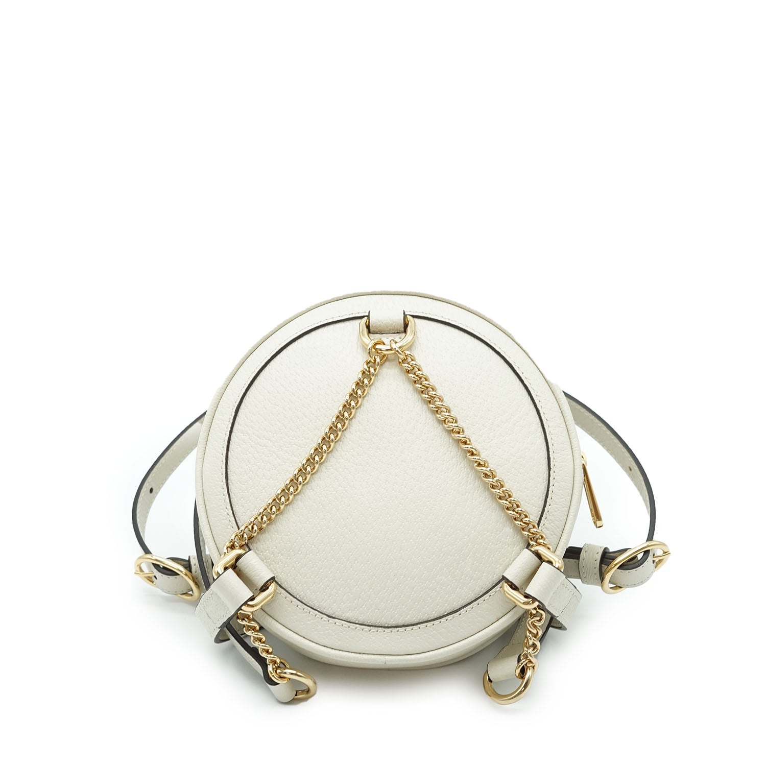 Ophidia GG White Mini Supreme Rounded Backpack