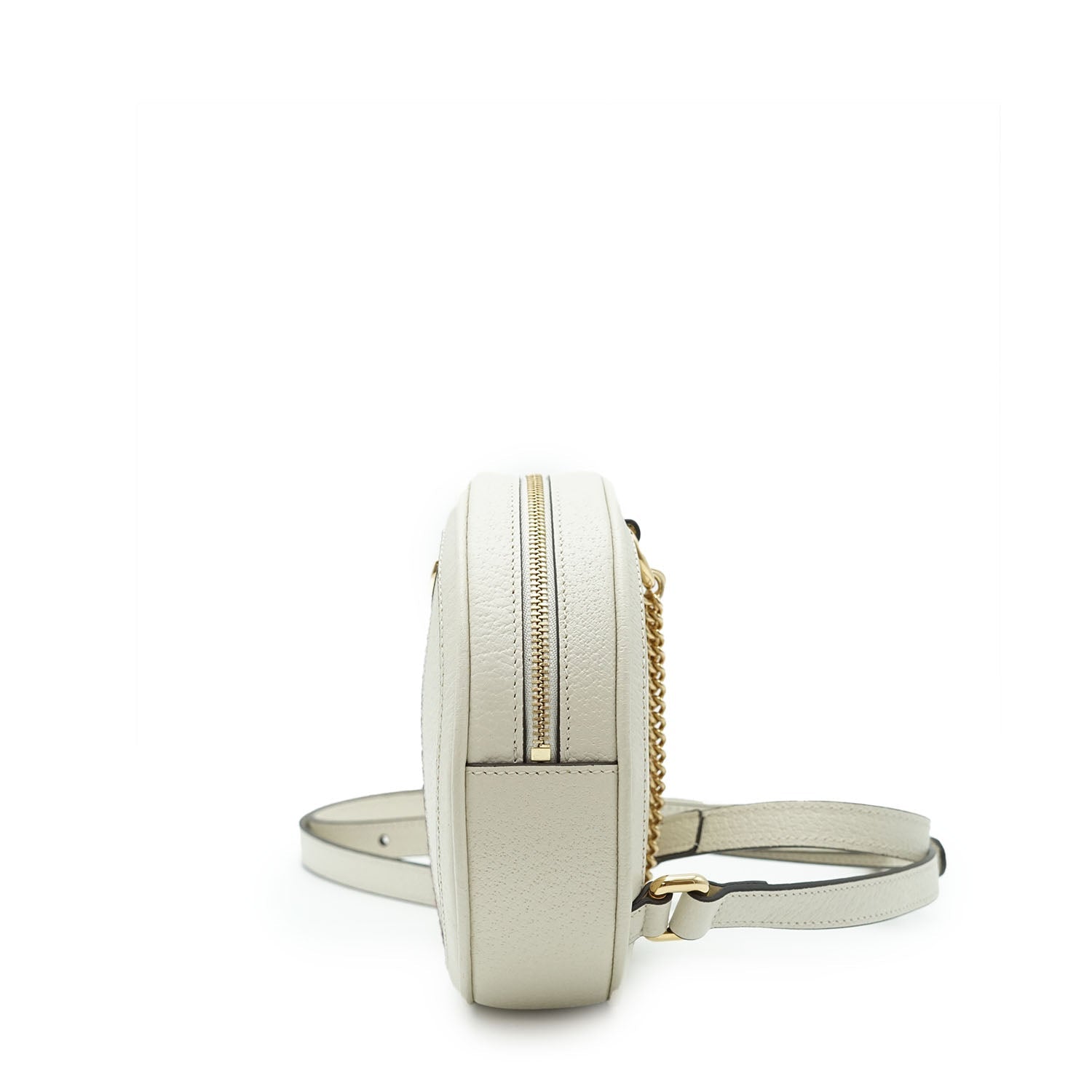 Ophidia GG White Mini Supreme Rounded Backpack